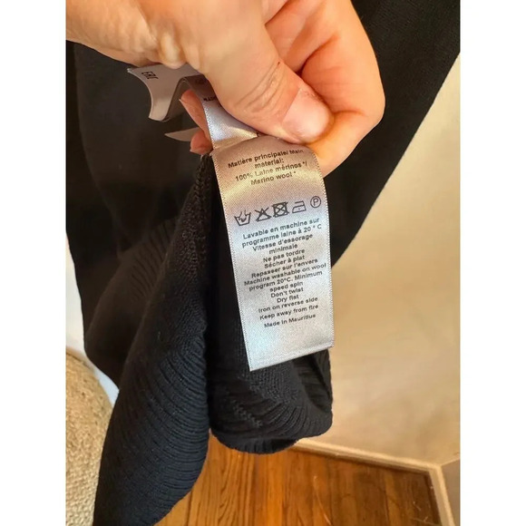 Zadig & Voltaire Deany We Merino Wool Dress Black  Small NWT - Picture 9 of 10